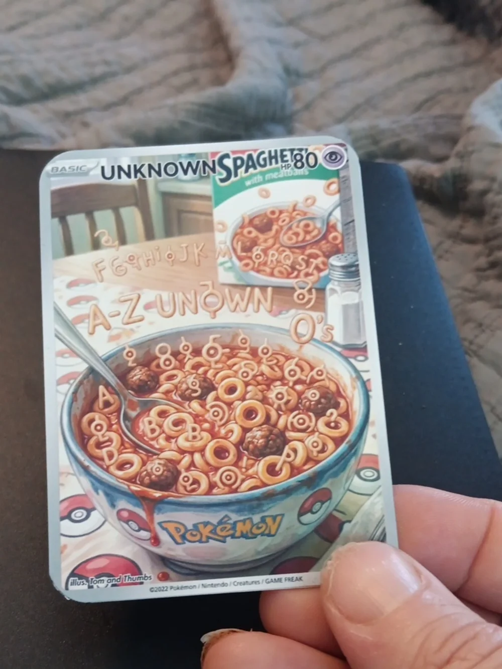 Unknown Spaghetti Collectible Card - Blue Bowl Artwork